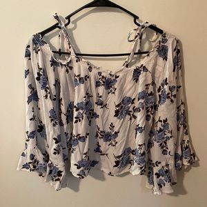 American Eagle off the shoulder long sleeve shirt